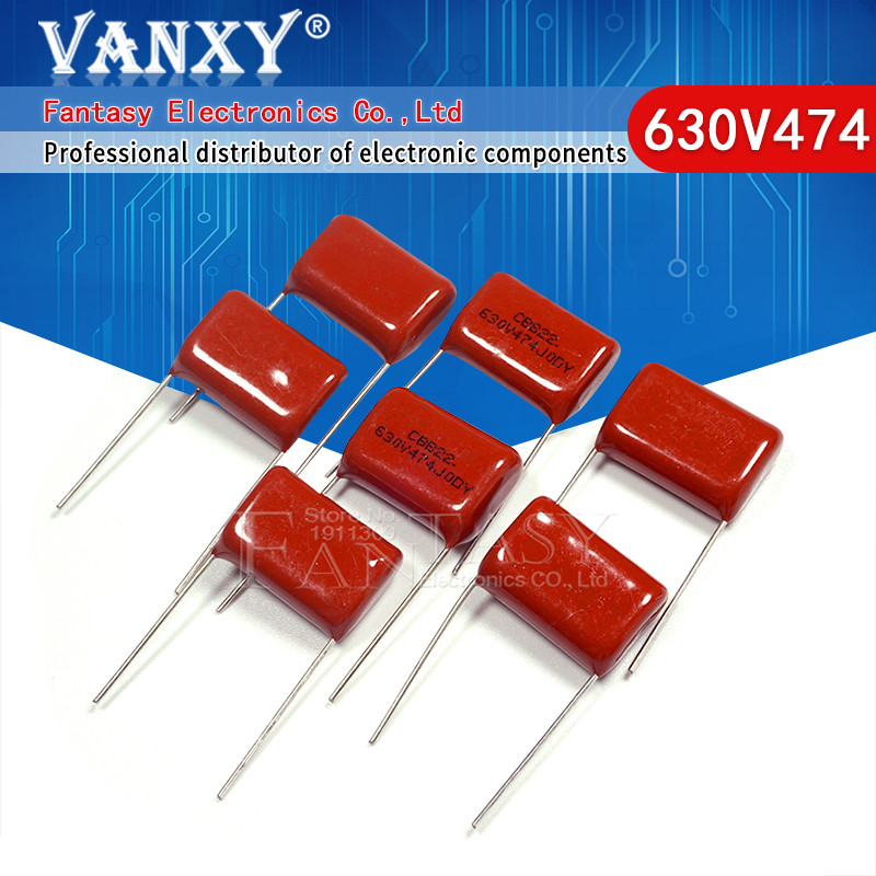 10PCS 630V474J 0.47UF 470NF Pitch 20MM 630V 474 CBB ตัวเก็บประจุฟิล์มโพรพิลีน