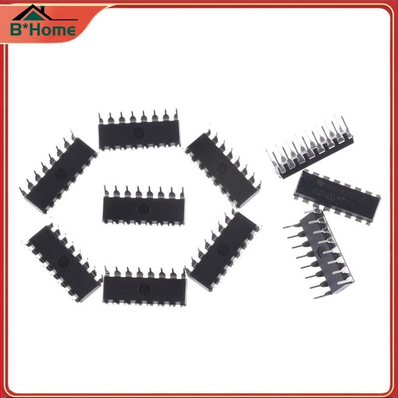 # BHTH# 10PCS CD4017BE 4017 CD4017 Decade Counter Divider IC ~
