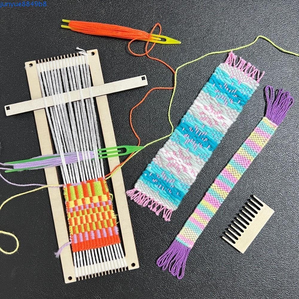 เครื่องทอผ้าขนาดเล็ก RADIX|ชุดถักมือน้ําหนักเบาไม้,กรอบเล็กทนทาน DIY Handcrafts Easy Operate เส้นด้ายทอผ้าเครื่องมือเดสก์ท็อปหัตถกรรม