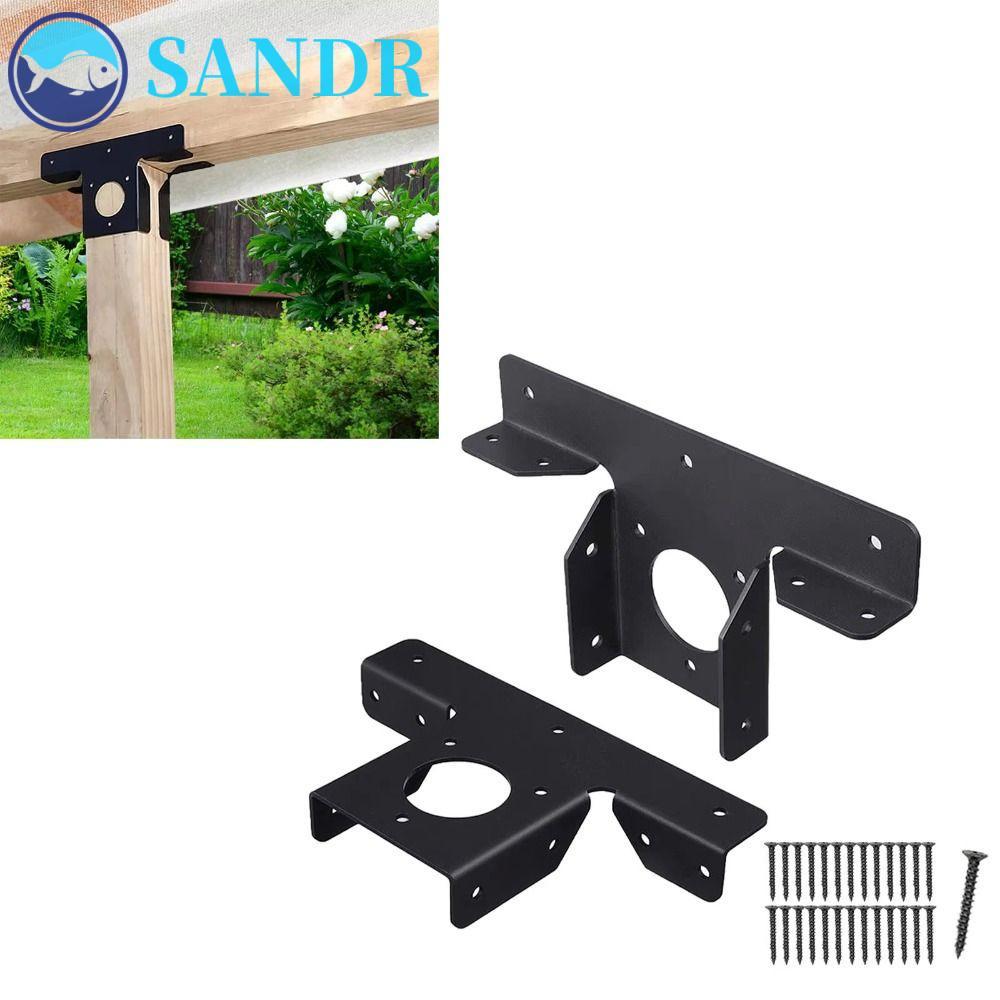 SANDR 2 ชิ้นวงเล็บ Pergola ปรับความต้านทานการกัดกร่อน Pergola มุมกรอบไม่ผิดรูป 3 ทางโลหะ T-รูป Pergo
