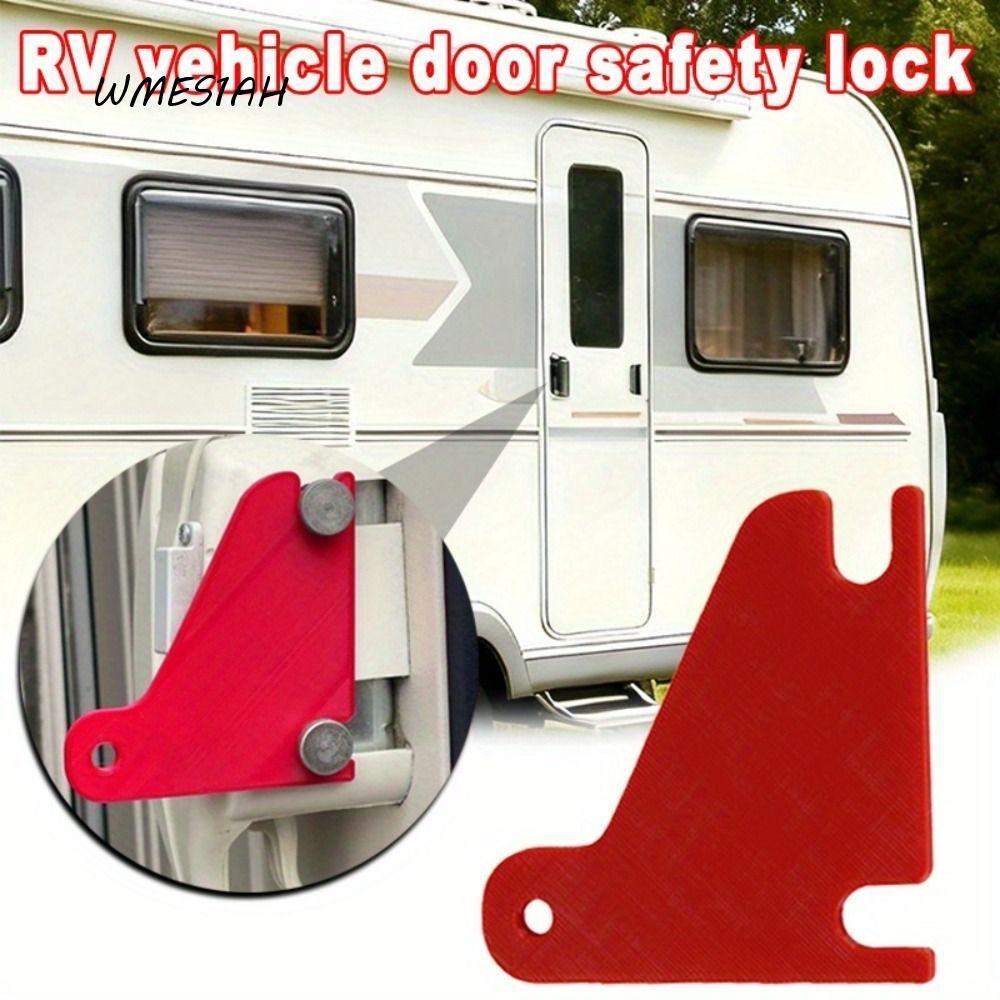 WMES1AH ล็อคประตูรถยนต์เพื่อการพักผ่อน, ล็อคประตูคาราวานการออกแบบที่ปลอดภัยสีแดง, โซลูชั่นใช้งานได้จ