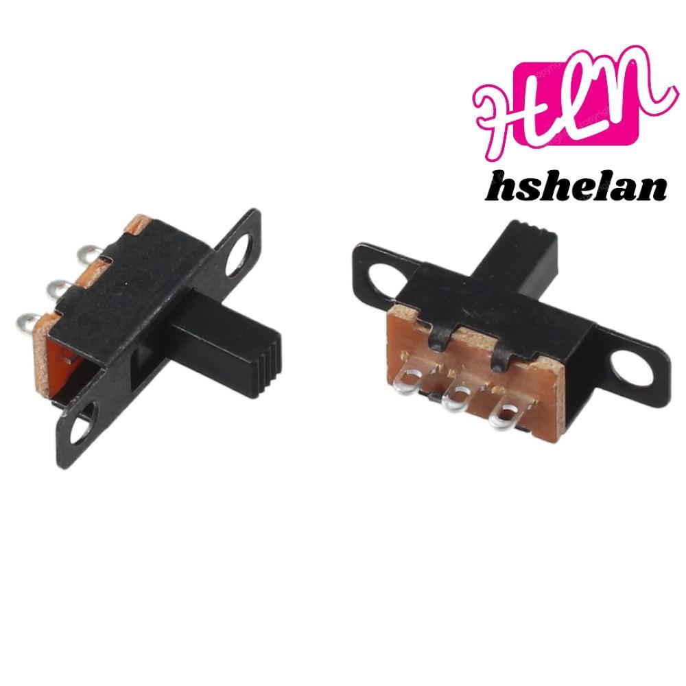 HHSHELAN 8 ชิ้น Micro Mini Toggle Switch, แผง Mount 3 ขา 2 ตําแหน่งสวิตช์สไลด์, 6 มม.SS12F15VG6 DC 5