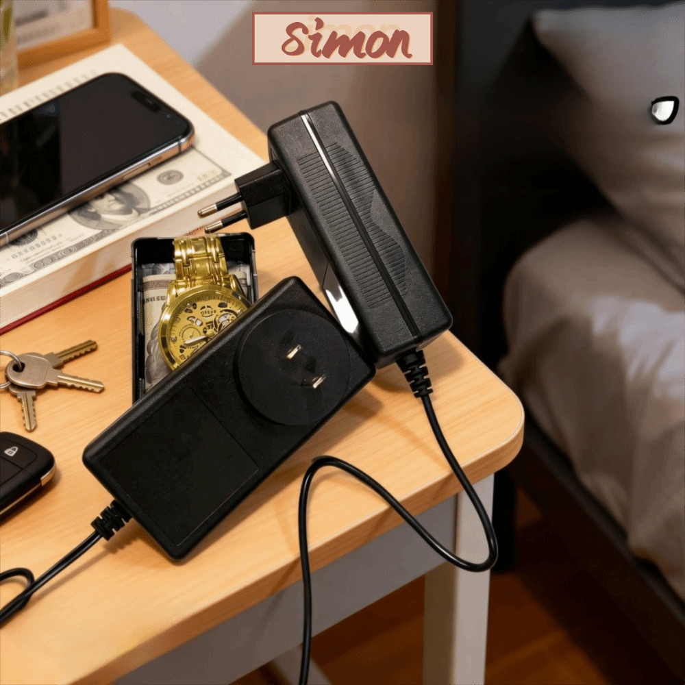 WIYATHY Hidden Stash, Plastic Black Money Box, Secret Money Safe Box Travel