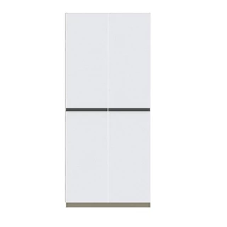 SB Design Square ตู้ผ้าขนาด 100ซม. รุ่น Wardrobe Plus สี Ivory Twist ตัดสีขาว (White Matte) OP-H แบรนด์ SB FURNITURE