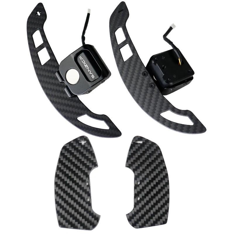 สําหรับพวงมาลัย Magnetic Shift Paddles Audi RS3 RS4 RS5 B9/B9 PA A3 A4 A5 S3 S4 S5 ดัดแปลงคาร์บอนไฟเ