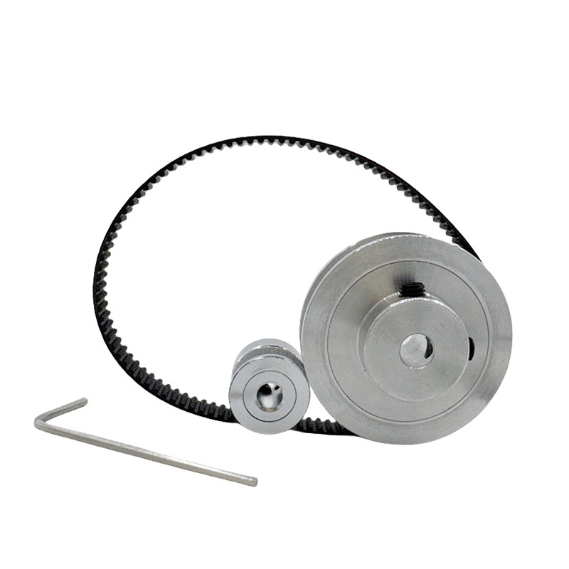 60T 20Teeth Belt Width 10mm 2GT Timing Belt Pulley Set Tensioning Wheel Bore 3~12mm Reduction 3:1GT2
