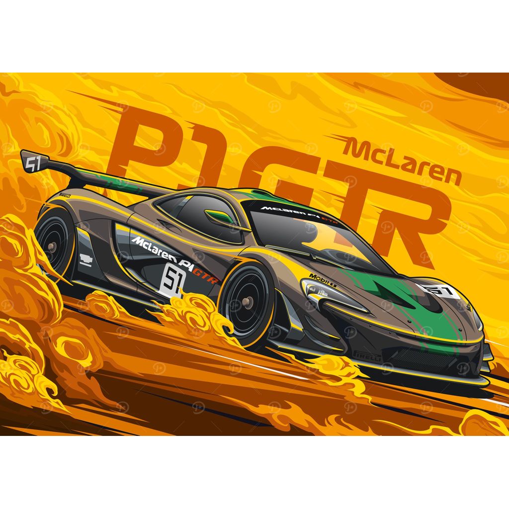 McLaren P1 GTR โปสเตอร์ห้องนอน Office Coffee House Bar ตกแต่งบ้าน