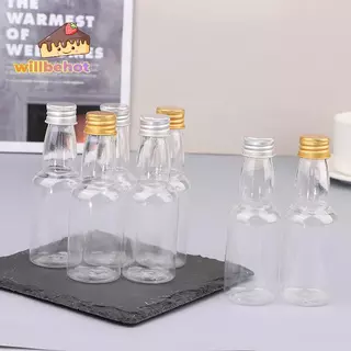 [Willbehot-t] 10 ชิ้น 50 มิลลิลิตร Mini Clear PET รีฟิลขวดไวน์ขนาดเล็กสําหรับงานแต่งงานขวดเหล้าพร้อมฝาปิดสกรูป้องกันการรั่ว [ใหม่]