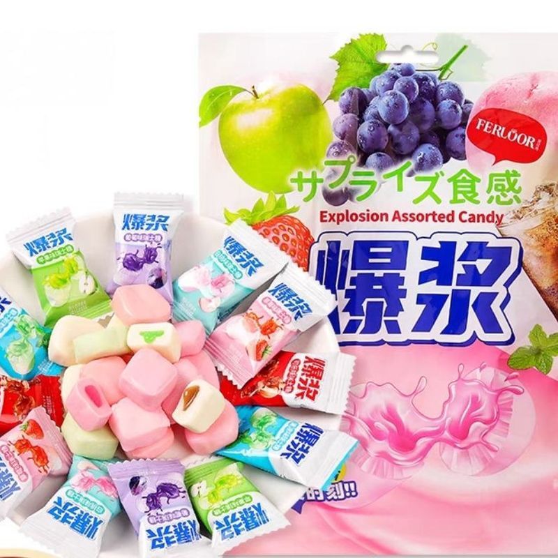 缤纷多口味爆浆瑞士糖水果夹心糖果软糖前台糖果喜糖招待糖果1.5Colorful and Multi-flavors, Swiss Sugar, Fruit Sandwich, Candy, Candy