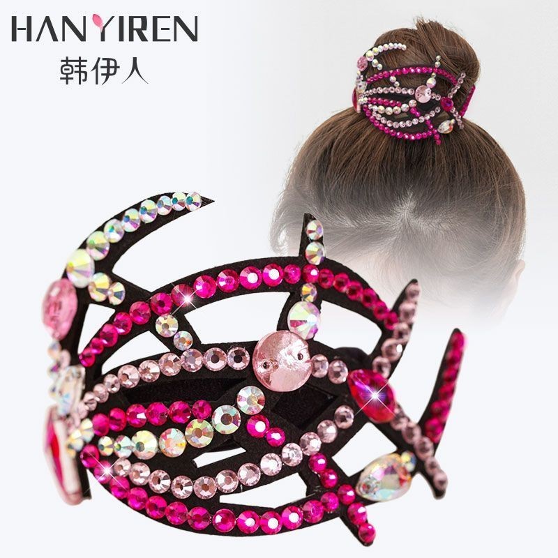 ศิลปะยิมนาสติก High-End Headwear Rhinestone อุปกรณ์เสริมผมรูปแบบสเก็ตอุปกรณ์เสริมการแข่งขัน Test RG สาวหัวบอลยางรัด 1.5