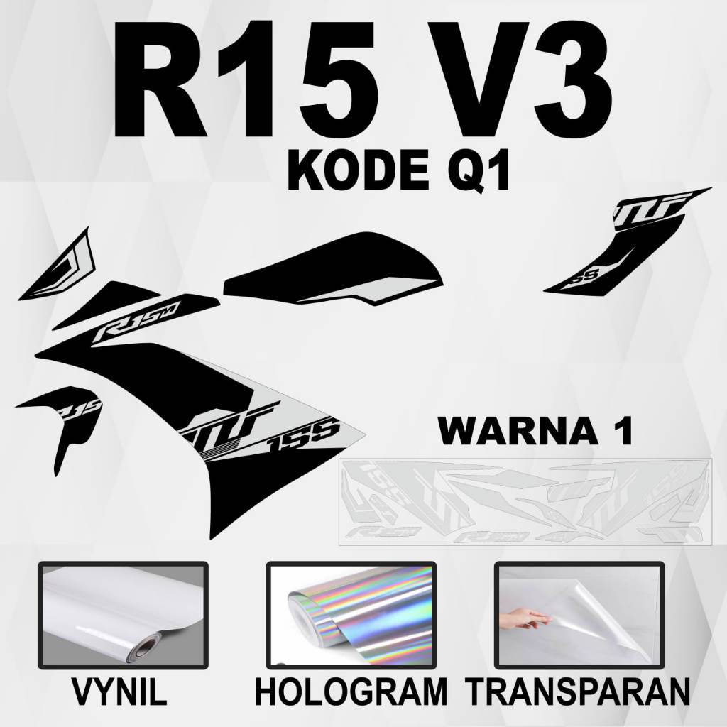 สติ๊กเกอร์ R 15 v3 / Striping R 15 v3 / สติ๊กเกอร์สติ๊กเกอร์ Striping Decal โปร่งใส R 15 v3 / สติ๊กเ