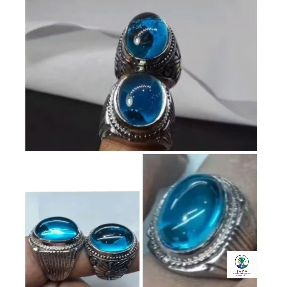 AQUAMARINE STONE RING DIM 18 TOP HG