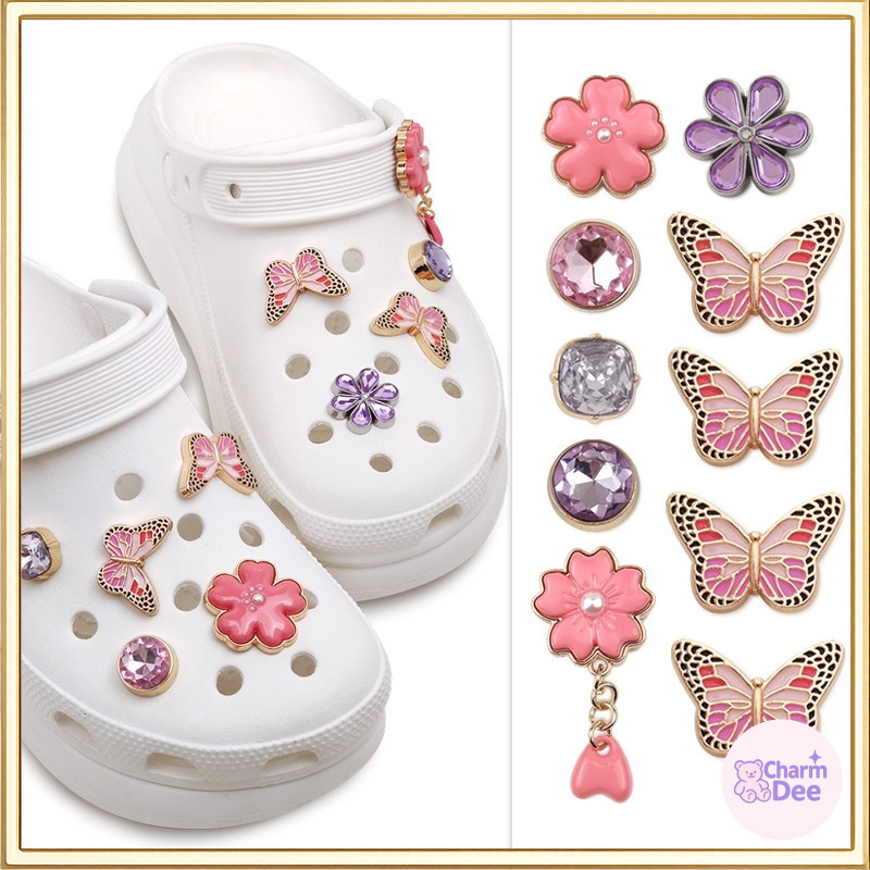 จี้รองเท้าแฟชั่นวัสดุโลหะ ดีไซน์หรู กันน้ำ | อุปกรณ์ตกแต่ง Clogs & Sandal สไตล์สากล