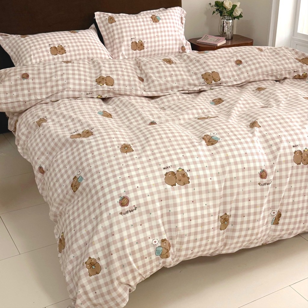 พร้อมสต็อก 100% Cotton 4 in 1 ชุดผ้าปูที่นอนรัดมุมผ้าปูเตียง 3ฟุต 3.5ฟุต 5ฟุต 6ฟุต ราคา ถูกที่สุด ดีลบีเคเค แกลเลอรีภาพที่ 8