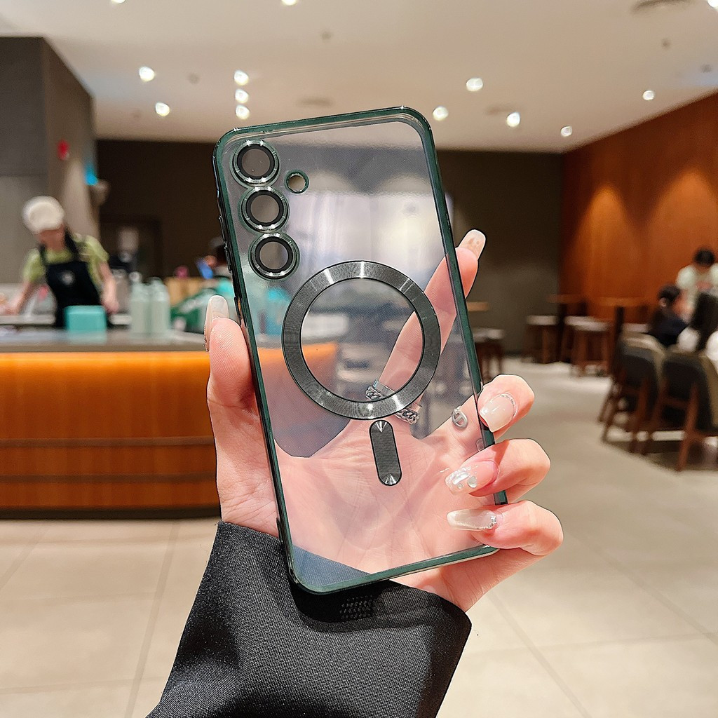เคส Samsung A36 5G SM-A366E SM-A366E/DS SM-A366B SM-A366B/DS SM-A366U SM-A366U1 SM-A366W เคสโทรศัพท์ใสแม่เหล็กในตัวพร้อมเลนส์เคลือบด้วยไฟฟ้าพร้อมเลนส์ใสในตัว - รูปที่ 3