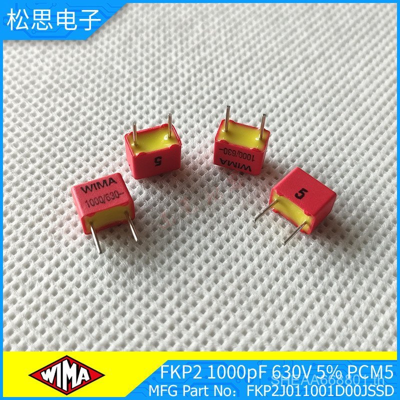 WIMA คาปาซิเตอร์ FKP2J011001D00JSSD 1,000PF 630V 5% 102J630V ตัวเก็บประจุเสียง SE1K
