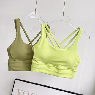 【YOGATRUTH】สปอร์ตบราดันทรง กันกระแทก สีนู้ด สําหรับผู้หญิง ใส่เล่นโยคะ