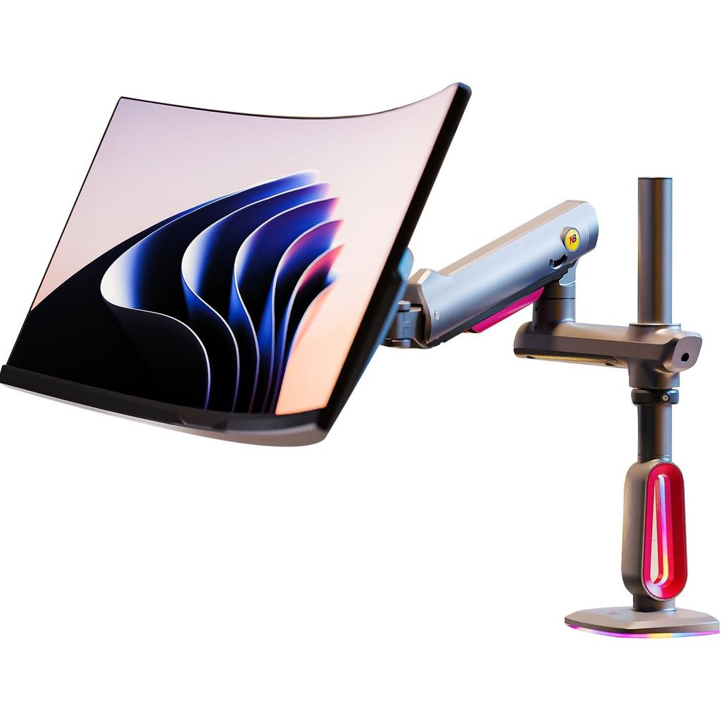 NB ERGONOMIC Gaming Monitor Arm สําหรับจอภาพแบน/กว้าง/โค้ง 32 ถึง 60 นิ้ว Heavy Duty Monitor ขาตั้ง 