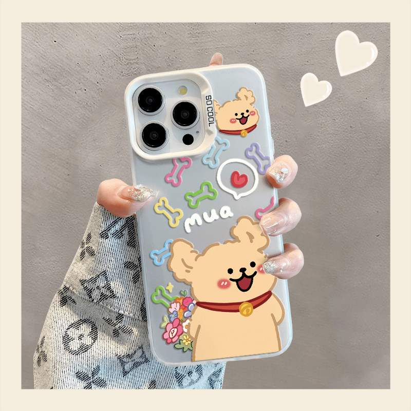 คู่สุนัขสีเหลืองเล็กๆสําหรับVivo Y17 Y12 Y12S Y30 Y7S Y50 Y100 V23E V23 V25 V27 V29 X60 X70 X80 X90 