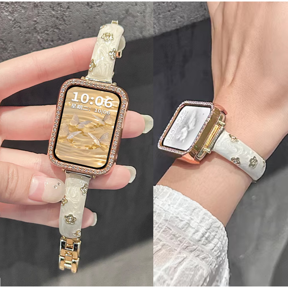 Elegant Wach Strap+Case For Samsung Galaxy Fit 3 สาย เคส Metal Galaxy Fit 3 สาย Watchband For สาย Ga