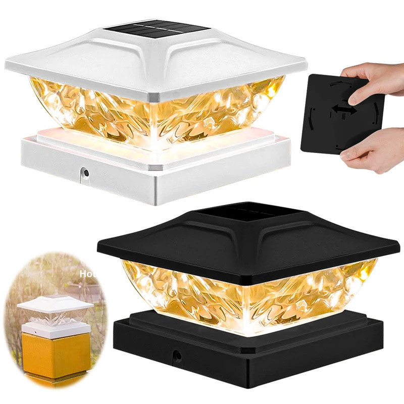 6 ชิ้นไฟโพสต์พลังงานแสงอาทิตย์ 2 โหมด IP65 Wateproof Villa คอลัมน์โคมไฟ Patio รั้วประตู Street โคมไฟ