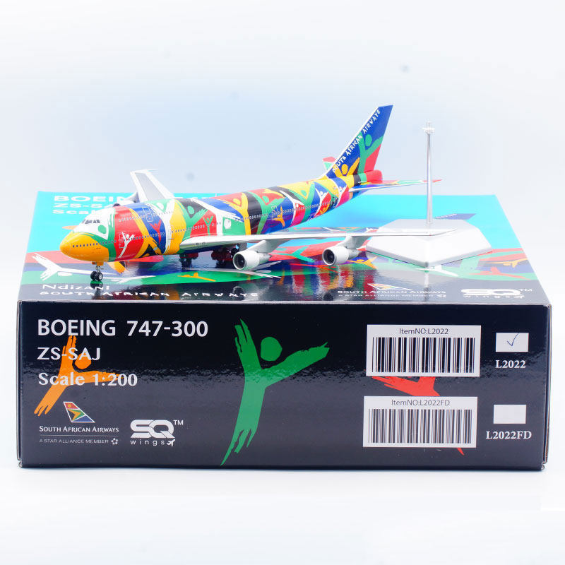 SQ Wings 1: 200 เครื่องบินโลหะผสมรุ่น South Africa Airlines โบอิ้ง B747-300 ZS-SAJ