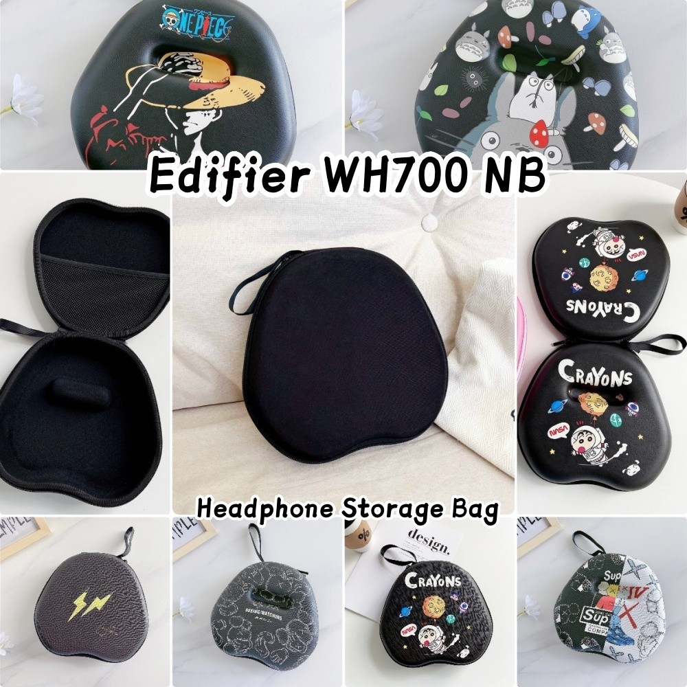 สําหรับ Edifier WH700 NB หูฟังเคสแข็งการ์ตูนสนุกชุดหูฟังแผ่นรองหูฟัง EVA กล่องปลอก