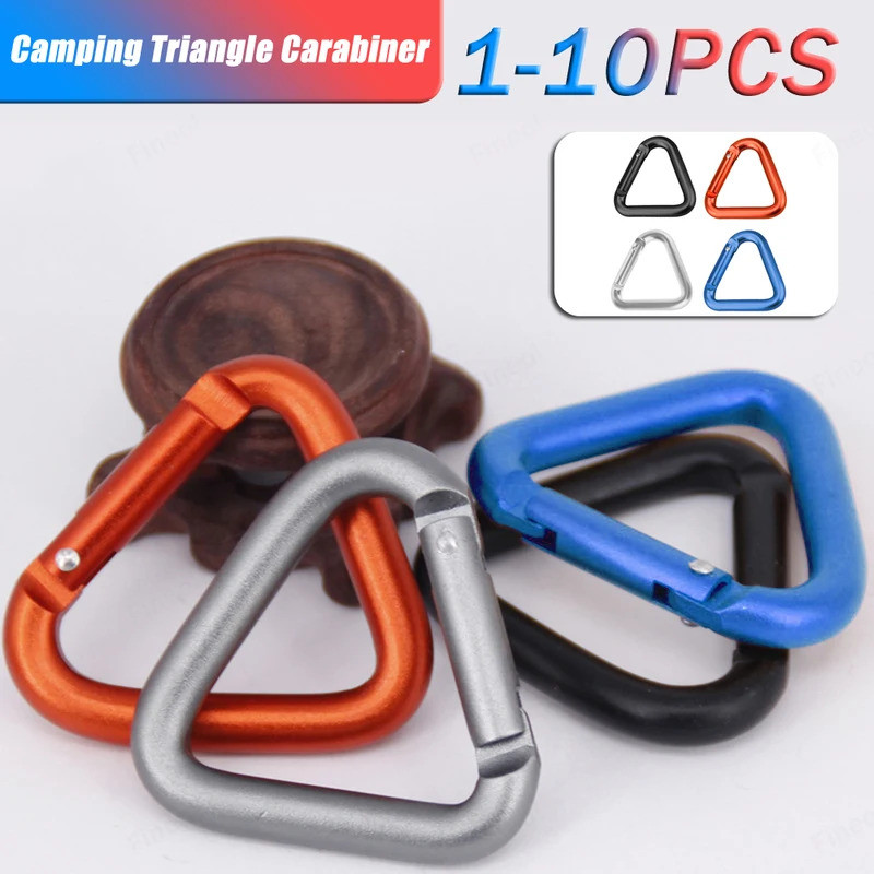 Camping Triangle Carabiner Metal Triangle Carabiner Ring Lightweight Small Carabiner Clips Fishing C