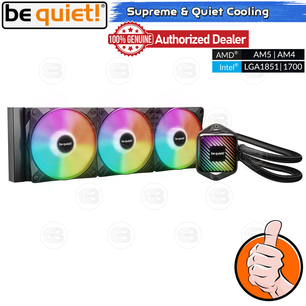 [CoolBlasterThai] Be Quiet Pure Loop 3 LX 360 AIO Water Cooling CPU Cooler (AM5/LGA1851 Ready) (BW031EU) ประกัน 3 ปี ราคา ถูกที่สุด ดีลบีเคเค แกลเลอรีภาพที่ 2