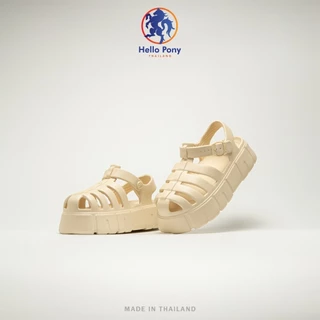Hello Pony รุ่น MHM4012 รองเท้ารัดส้น รองเท้าแตะผู้หญิง แตะแบบสวม ส้นสูง สวมใส่สบาย EVA ทรงมินิมอล Size 36-41