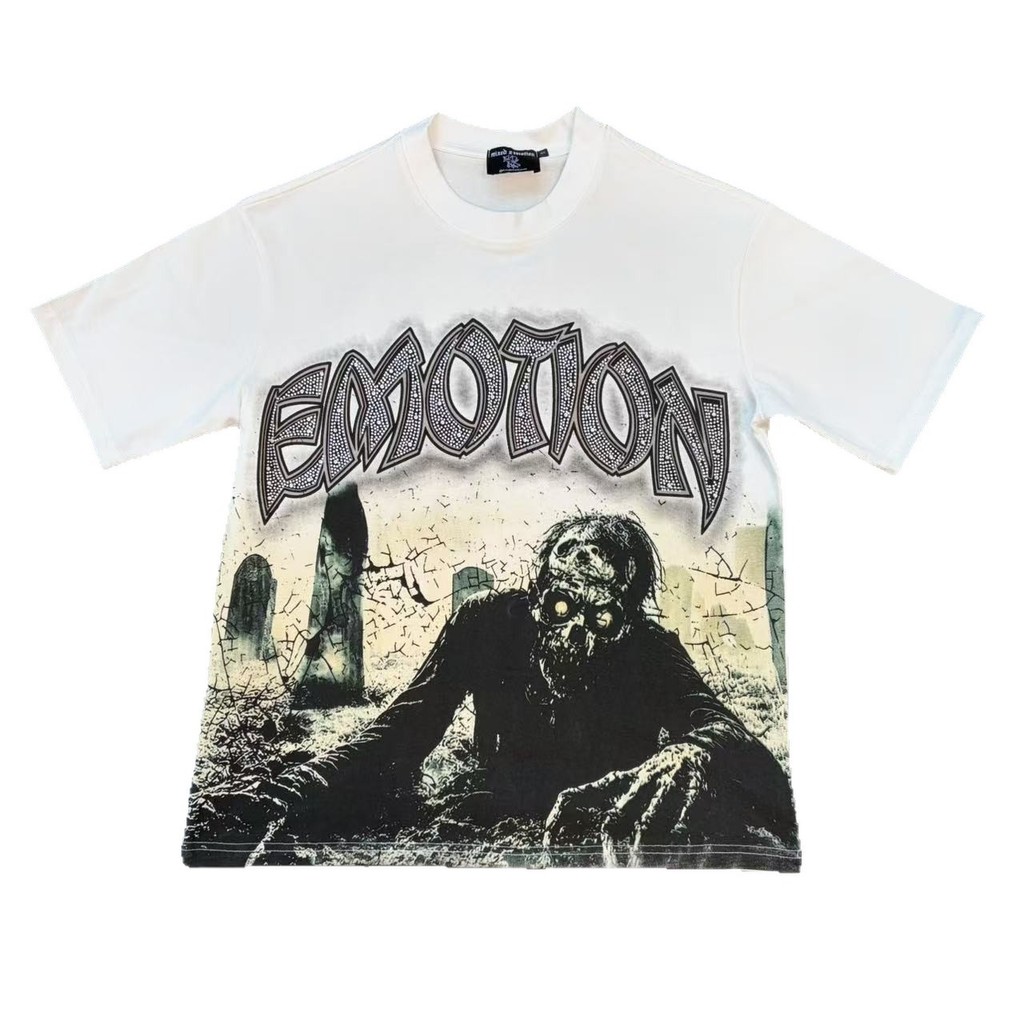 เสื้อยืดแขนสั้นพิมพ์ลายเพชร Mixed Emotion ปี 2026