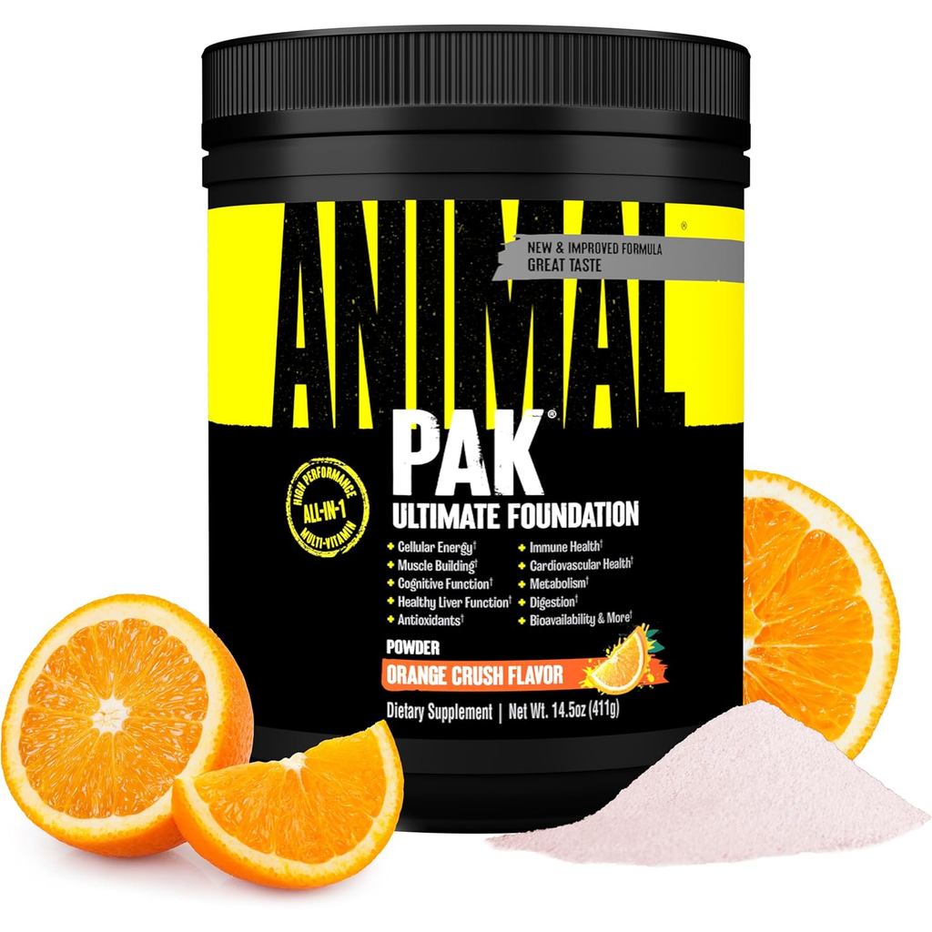 Animal Pak - สะดวก All-in-One Vitamin & Peoplement Powder - Zinc, Vitamin C, B, D, Amino Acids, Immu