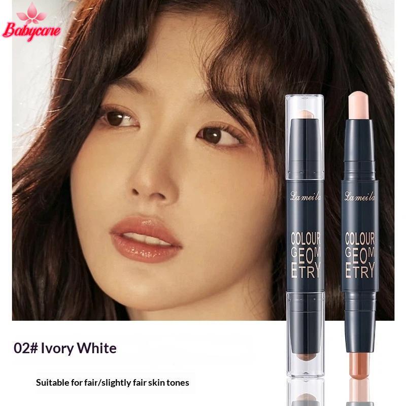 <BYCE-t> 2in1 Double-ended คอนซีลเลอร์ Stick High Coverage กันน้ําสําหรับแต่งหน้าใบหน้าน้ําหนักเบายา
