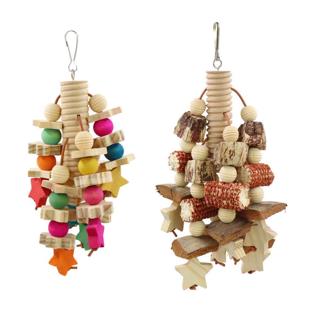 ของเล่นนก Parrot Chew แขวน String Swing ข้าวโพด Cob Nuts Cuttlefish Bone Molar ความเบื่อหน่ายบรรเทากรงตกแต่งสําหรับนกขนาดใหญ่ขนาดกลางขนาดเล็ก