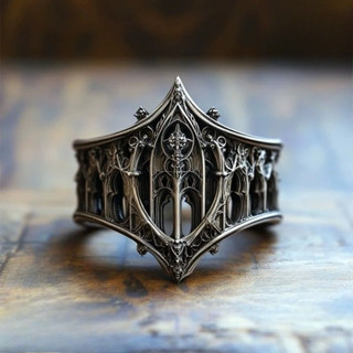 แหวนแฟชั่นคราฟต์แบบคลาสสิกโกธิค สำหรับของขวัญวันพิเศษและเครื…