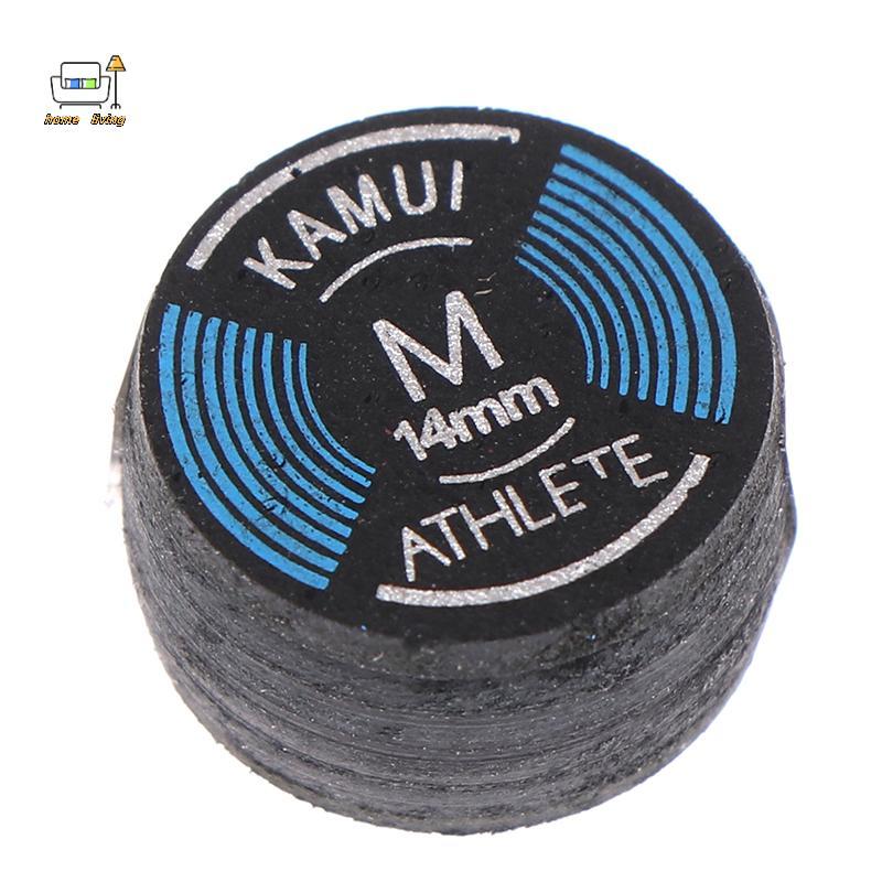 [Onw] 1 PC 14MM S/M/H Cue Tip สระคุณภาพบิลเลียดหนัง Cue Tip Nine- Cue Snooker Cue Tip Hard Soft [th]