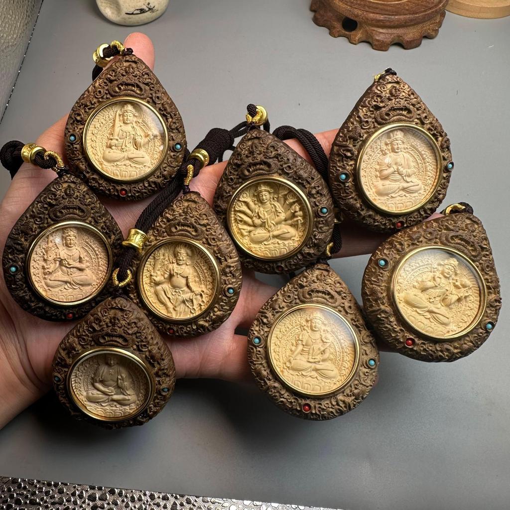 2026 สไตล์ใหม่ ทังกา ไม้กฤษณานักษัตรนักษัตร เบนมิง พระพุทธรูปอุปถัมภ์เวลาที่จะวิ่งสร้อยคอจี้ มานจูศร