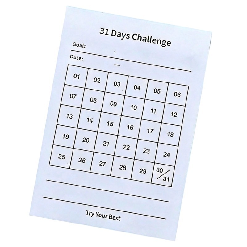 Cozy 31 Day Habits Trackers Journal Notebook สําหรับใช้ใน Office Travel การวางแผนรายวัน