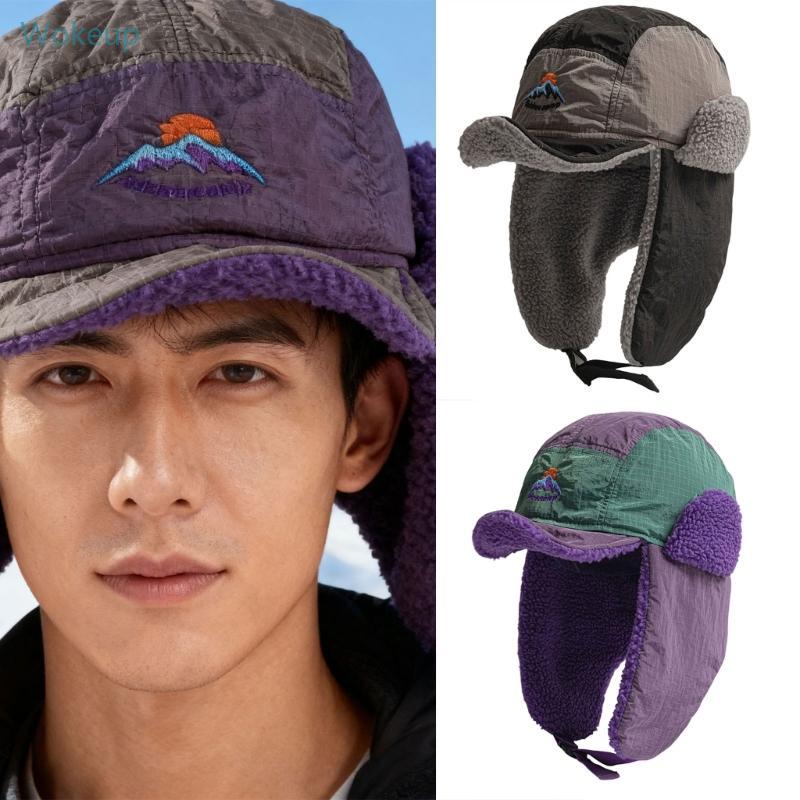 WOKE Windproof Warm Hat Traper Hat หมวกมีสไตล์หมวกอุ่น Ushanka หมวกสําหรับฤดูหนาวกลางแจ้งสําหรับเล่น