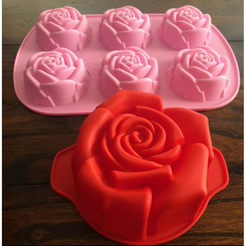 ROSE FLOWER MOLD GARDEN TEA PARTY CAKE PAN MUFFIN PAN SET