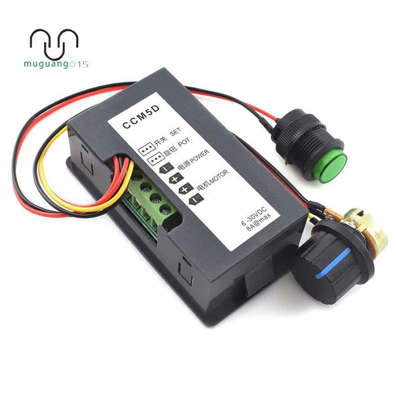 [ลดราคา M5]6V-30V 8A DC Motor Speed Controller 6V 12V 24V PWM Stepless Speed Control Switch Adjustab