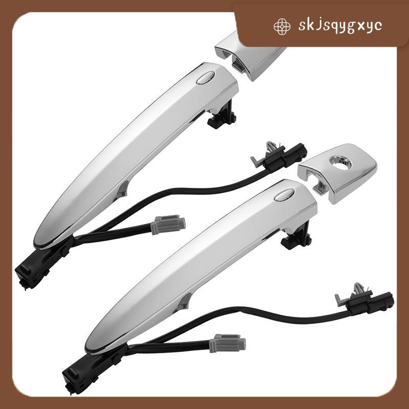 skjsqygxyc1คู่ประตูหน้าภายนอกมือจับ Chrome W/ อัจฉริยะสําหรับ Leaf Sentra 2009-2018 80645-1AA0A 8064