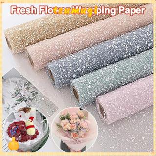 TSUMUGI กระดาษห่อดอกไม้สด,เกล็ดหิมะDIYตาข่ายกระดาษห่อ,50 ซม.…