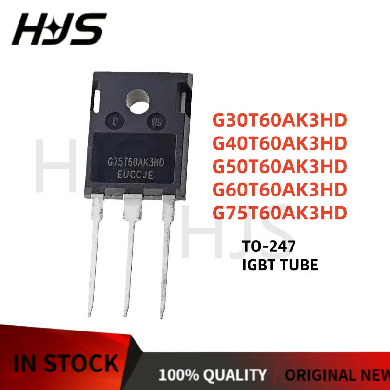 5PCS G30T60AK3HD G40T60AK3HD G50T60AK3HD G60T60AK3HD G75T60AK3HD TO-247 Field Effect ทรานซิสเตอร์