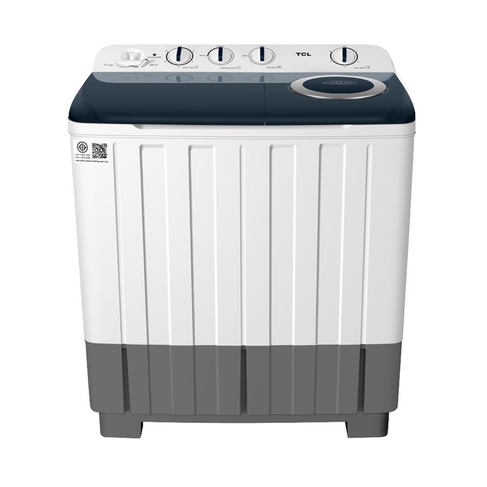 TCL เครื่องซักผ้า 2 ถัง WT089FTTG 8 กก. สีขาวเทา จัดส่งโดย HomePro