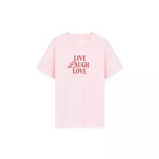 AIIZ เสื้อยืดคอกลมผู้หญิง พิมพ์ลาย