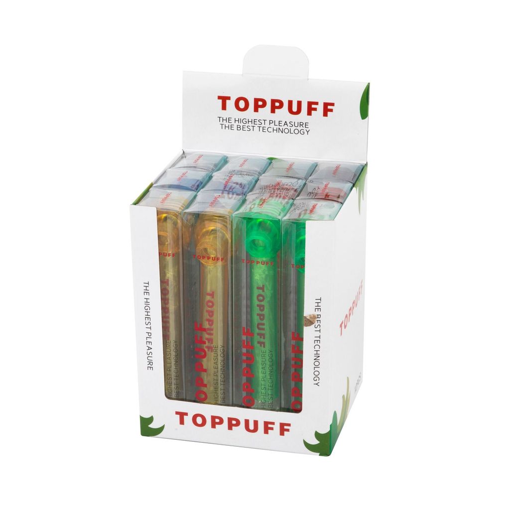 Pipe1.28 toppuff Portable Water Pipe Plastic Glass Detachable Box