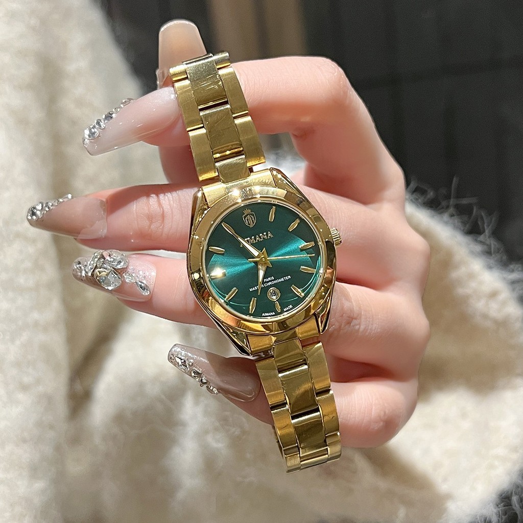 Ins สไตล์ใหม่ AIMANA Seahorse Series สุภาพสตรีนาฬิกาวงเหล็กวิดีโอสั้น