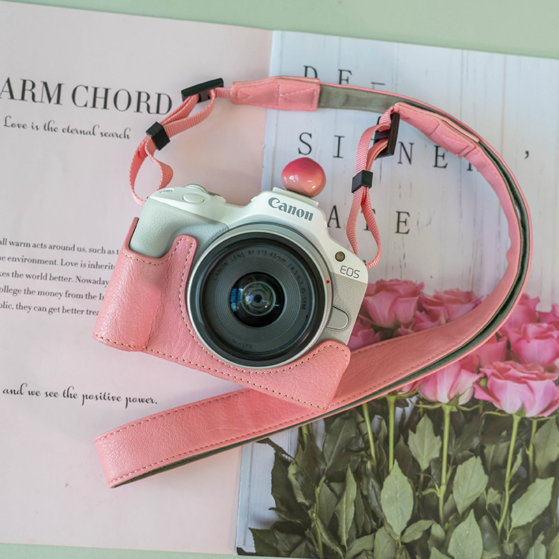 Canon r50r100 กระเป๋ากล้อง r10r50v เคสป้องกัน r7 เคสหนัง r8rp เคสป้องกัน 200dr5r62 อุปกรณ์เสริม