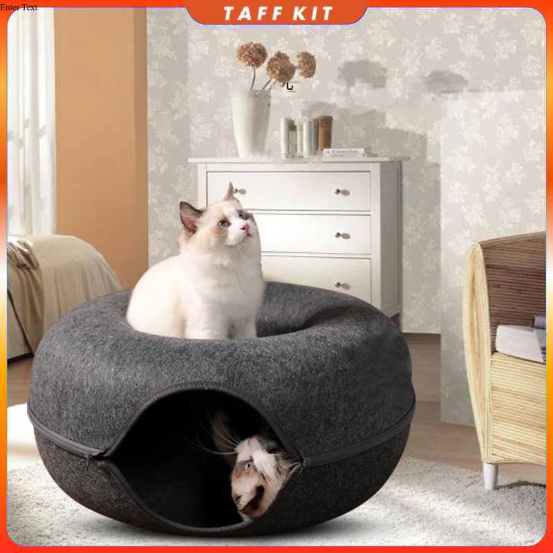 Quety Cat Bed Tunnel Toy Cat Donut Tunnel Bed - Q60